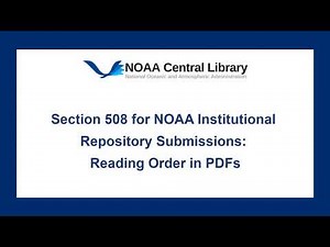 Section 508: Reading Order in PDFs