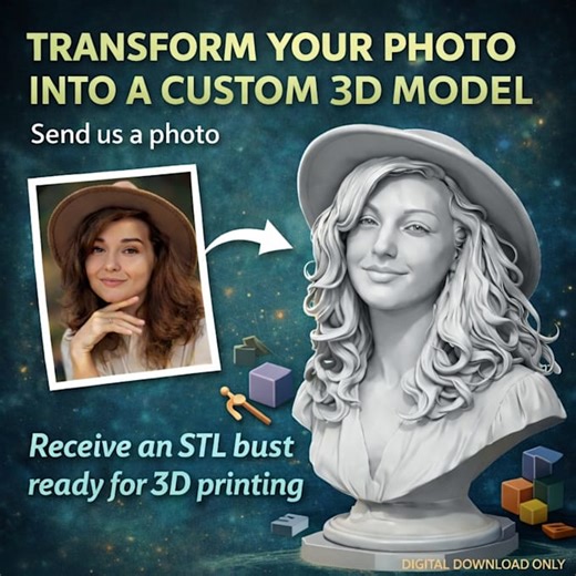 Enesemre89: I will convert your photo into a 3d model stl file for $10 on fiverr.com