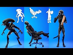 XENOMORPH (ALIEN) Skin with Best Fortnite Dances & Emotes!