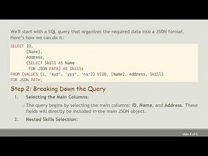 Transforming SQL Server Data to JSON Using FOR JSON PATH
