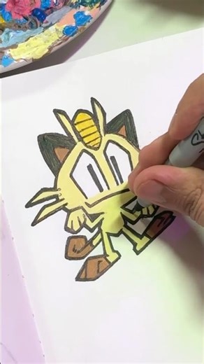 Ay mi Meowth, miau miau 😿 #pokemon #illustration #drawing #sketchbook #pokemonlegendsza