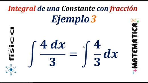 Integral de una constante - Ejemplo 3 #math #calculo2 #CalculoIntegral #integral #matematicas | Física Matemáticas profe William