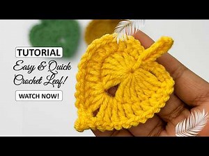 How to crochet a leaf for beginners | Crochet Leaf Tutorial in Minutes