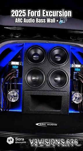 2025 Ford Excursion | ARC Audio Bass Wall🔊 #shortsfeed #sora #sora2 #car #custom #ford #excursions