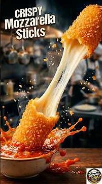 Crispy Mozzarella Sticks #simple#cooking#easyrecipe #cookingathome#CrispyFood#FoodReels#FoodShorts