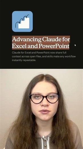 Claude major update for Microsoft Excel and PowerPoint that works across spreadsheets and slides.