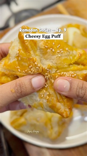 Ramadan Series Episode 9 | Cheesy Egg Puff Recipe | Easy Iftar Snack