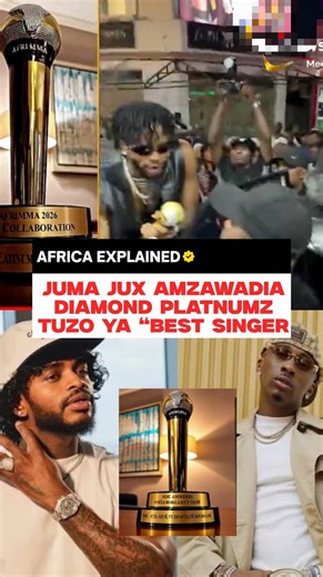 Juma Jux Amzawadia Diamond Platnumz Tuzo ya “Best Singer”! 🏆🔥 # #africaexplained #diamondplatnumz