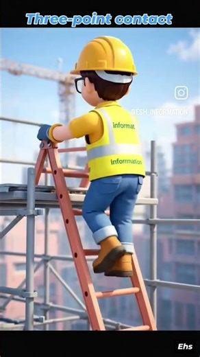 what is three point contact #safetyfirst #construction #ladder define 3point contact