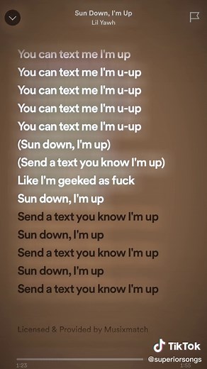 Sun Down I'm Up - Lyrics Sped Up