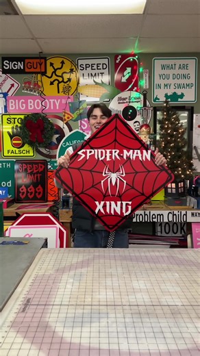 with great power comes great responsibility #spiderman #work #asmr #signs #oddlysatasfying #foryou #fyp #signguy