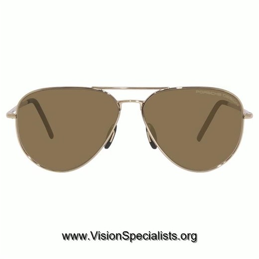 Porsche Design P8508 C Palladium Mirrored Olive Fashion Pilot Sunglasses Light Gold Brown Gradient