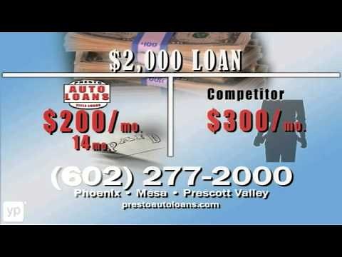 Presto Auto Loans | Phoenix, Arizona | Mesa | Prescott