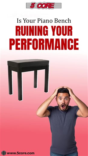 5Core Piano Bench with Storage Compartment Keyboard Stool w Iron Legs Comfortable Waterproof Seat