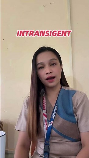 What is intransigent? #english #vocabulary