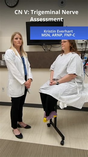 FNP Mastery | Get Daily FNP Questions & Rationales on Instagram: "Could you catch a cranial nerve deficit before it turns into something serious? Cranial Nerve V (trigeminal) plays a critical role in both facial sensation and motor function. Subtle asymmetries can be your first clue in stroke, trauma, or trigeminal neuralgia. Here’s how to assess it: First, ask the patient to clench their teeth while you palpate the temporal and masseter muscles. You’re checking for strength and symmetry. Then a