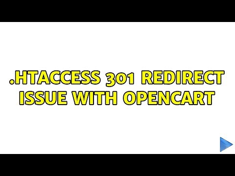 .htaccess 301 redirect issue with OpenCart (2 Solutions!!)