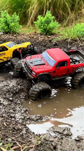 Mini Monster Trucks Stuck in the Mud