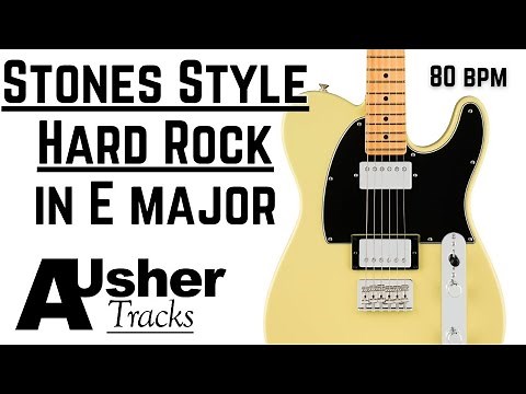 Hard Rock Guitar Backing Track Jam in E major
