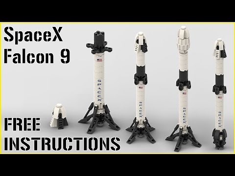 LEGO TUTORIAL | SpaceX Falcon 9 | 1/300 Scale