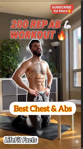 200 Rep Ab Workout 🔥 | Intense Core Challenge #shorts