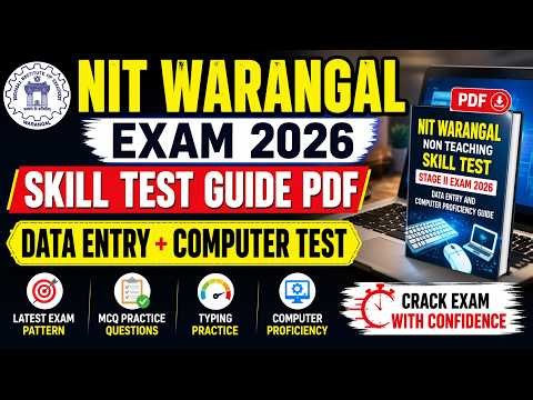 NIT Warangal Non Teaching Skill Test Stage 2 Exam 2026 eBook PDF | Data Entry Guide Hindi