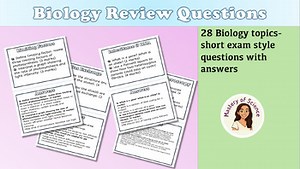 Biology Review Questions: extension work, bell ringers, wrap ups, assessment
