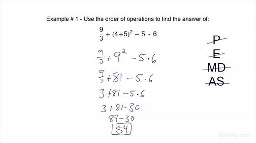 Using the Order of Operations | Math