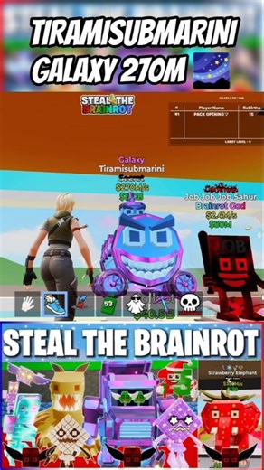 TIRAMISUBMARINI Galaxy 270M STEAL THE BRAINROT🌌#shorts #fortnite #stealabrainrot #brainrot #youtube