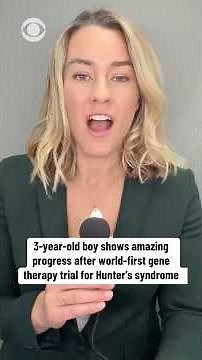 3-year-old boy shows amazing progress after gene therapy trial for Hunter's syndrome #shorts