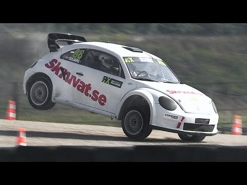 Volkswagen New Beetle Rallycross Supercar - Start Up, Anti-Lag, Jumps & More