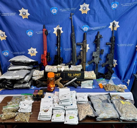 Two accused of illegal drug distribution, weapons and money seized from Slidell home: STPSO