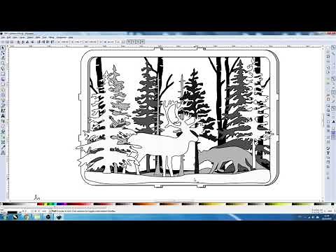 DIY shadow box, how to make a ready-made drawing for laser cutting, free software application