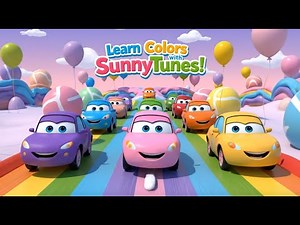 SunnyTunes Color Cars Song | Learn Colors with Cars for Kids | Educational Nursery Rhymes