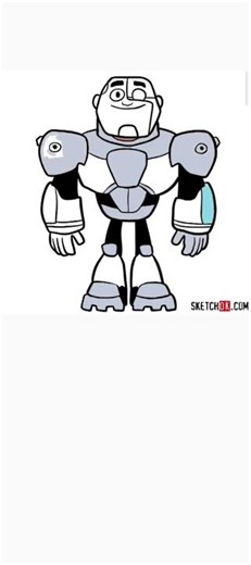 How to draw cyborg | Teen Titans Go