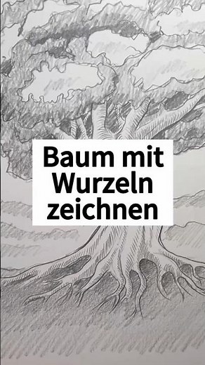 Baum mit dicken Wurzeln zeichnen - Schritt für Schritt Tutorial - Zeichne mit mir #zeichnen