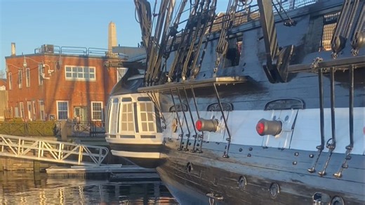 "Old Ironsides," up close. Look along the ship’s broad side and you’ll see the strength that earned USS CONSTITUTION its nickname. The guns are part of the story, but it was the ship’s resilience in battle that made “Old Ironsides” legend. Explore the stories. Visit us at usscm.org/ | USS Constitution Museum