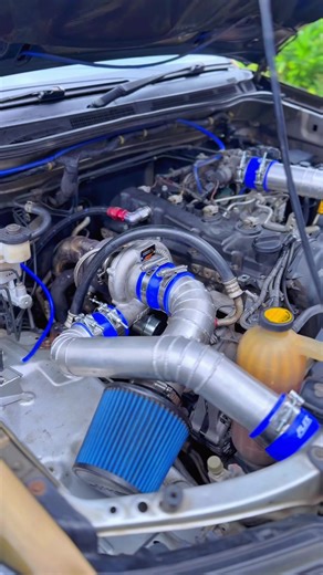 Done upgrade vigo 2.5 non vnt 947 nozzle spec ✅ SMT F55 ✅ Flex header ✅ Custom downpipe & wastegate kampung ✅ SMT intercooler open pod set ✅ Trucool Atf cooler ✅ Remap new spec tune #vigo #f55 #remap #fyp #rcuperformance