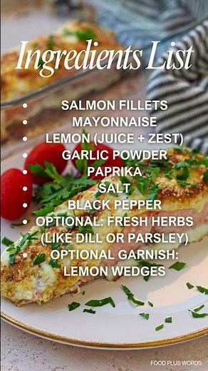 Baked Salmon with Mayonnaise