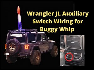 Jeep Auxiliary Switch Panel Wiring Harness for Wrangler JL + Gladiator Buggy Whip Aux Installation