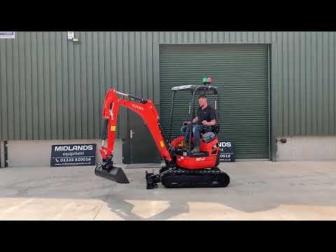 Kubota U17-3a 1.7ton Mini Digger Midlands Equipment Demo Video