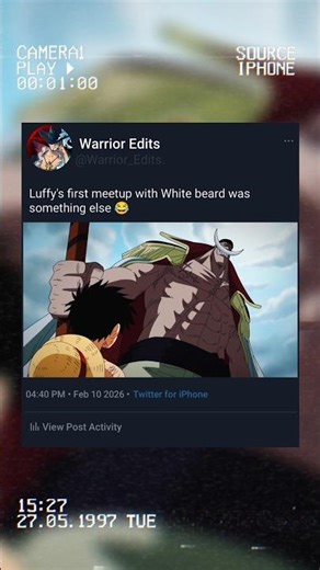 Luffy meets White beard for the first time #onepiece