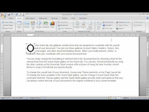 Insert a Drop Cap in Word