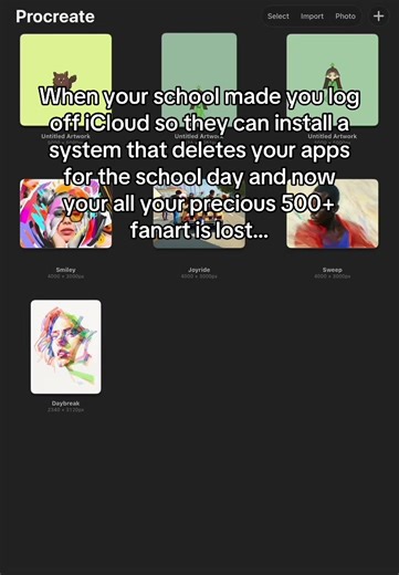 Recovering Lost Digital Art After School Restrictions