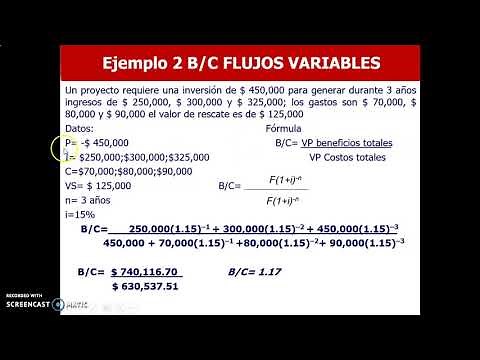 METODO BENEFICIO/COSTO EN UN PROYECTO