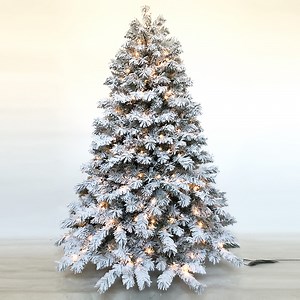 [Hot Item] Factory Directly Sale Flocking Christmas Tree with Lights Home Decoration