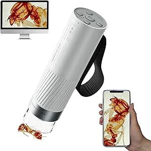 M1 Digital Microscope WiFi 1000X HD Mini Coin Microscope Camera Portable Handheld USB Microscope for Adults Kids, Compatible with iPhone Android iPad Computer