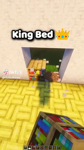 Minecraft King Bed Disging #minecraft #minecraftbuilding #minecrafttutorial #fyp