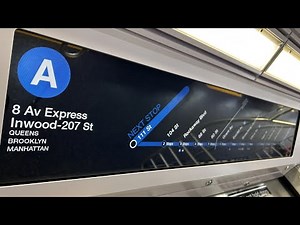 IND Subway: R211A (A) Express Train Ride from Lefferts Blvd to Inwood-207th Street