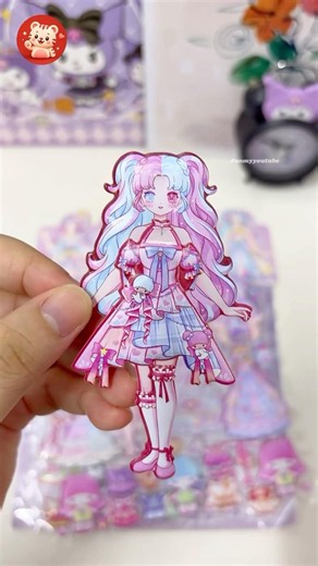 Little Twins Star Sanrio Girl Double-layer 3D Dress Up Sticker #shorts #anmyyoutube